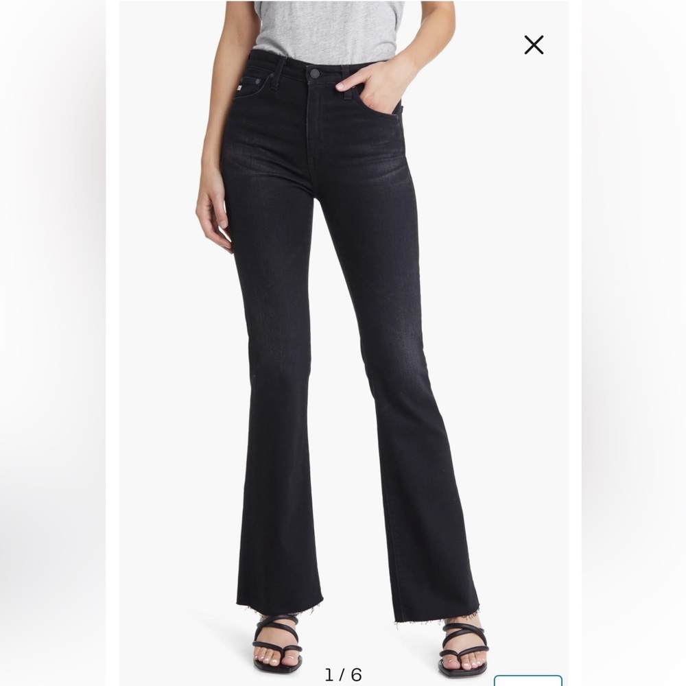 NWT AG-ED DENIM Farrah High Waist Bootcut Jeans in 4 year dropout wash Size 29